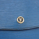 LOUIS VUITTON Epi Montaigne 27 Clutch Bag Blue M52655 LV Auth 184193-17