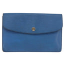 LOUIS VUITTON Epi Montaigne 27 Clutch Bag Blue M52655 LV Auth 184193-13