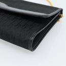 Christian Dior Trotter Canvas Chain Shoulder Bag Black Gold Auth 184194-9