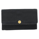 Christian Dior Trotter Canvas Chain Shoulder Bag Black Gold Auth 184194-13