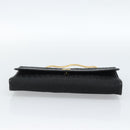 Christian Dior Trotter Canvas Chain Shoulder Bag Black Gold Auth 184194-5