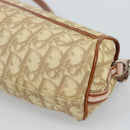 Christian Dior Trotter Canvas Romantic Chain Bag PVC Beige Silver Auth 184195A-12