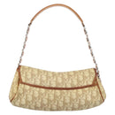 Christian Dior Trotter Canvas Romantic Chain Bag PVC Beige Silver Auth 184195A-3