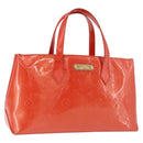 LOUIS VUITTON Monogram Vernis Wilshire PM Bag Orenge Sunset M93644 Auth 184196-1