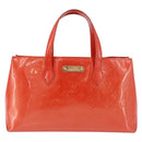 LOUIS VUITTON Monogram Vernis Wilshire PM Bag Orenge Sunset M93644 Auth 184196-2