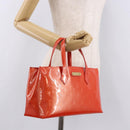 LOUIS VUITTON Monogram Vernis Wilshire PM Bag Orenge Sunset M93644 Auth 184196-23