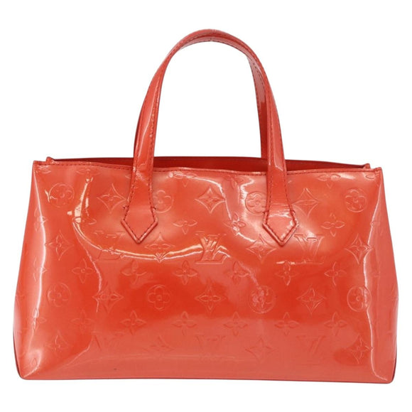 LOUIS VUITTON Monogram Vernis Wilshire PM Bag Orenge Sunset M93644 Auth 184196