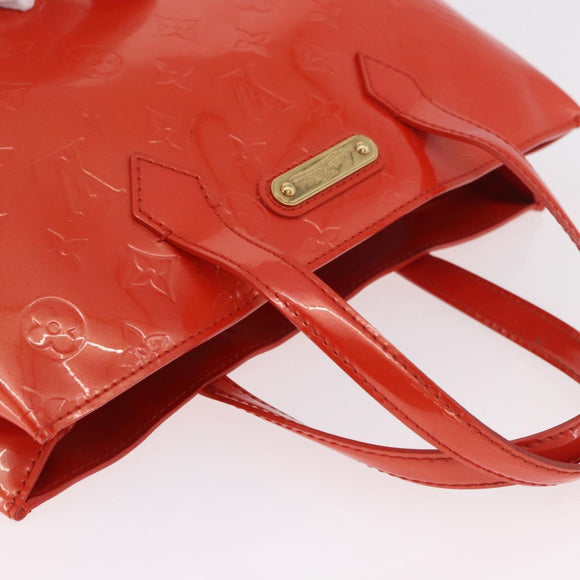 LOUIS VUITTON Monogram Vernis Wilshire PM Bag Orenge Sunset M93644 Auth 184196