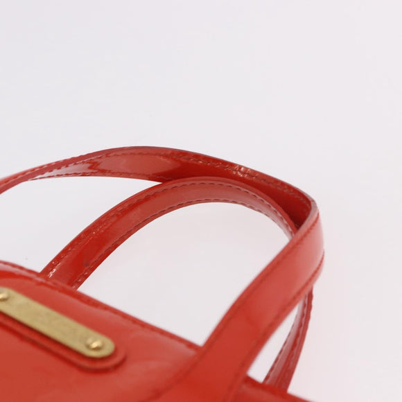 LOUIS VUITTON Monogram Vernis Wilshire PM Bag Orenge Sunset M93644 Auth 184196