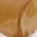 LOUIS VUITTON Monogram Vernis Houston Hand Bag Beige M91004 LV Auth 184197-9