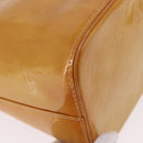 LOUIS VUITTON Monogram Vernis Houston Hand Bag Beige M91004 LV Auth 184197-15