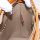 LOUIS VUITTON Monogram Vernis Houston Hand Bag Beige M91004 LV Auth 184197-19