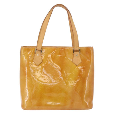 LOUIS VUITTON Monogram Vernis Houston Hand Bag Beige M91004 LV Auth 184197 - 0