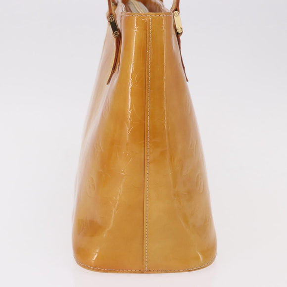 LOUIS VUITTON Monogram Vernis Houston Hand Bag Beige M91004 LV Auth 184197