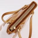 LOUIS VUITTON Monogram Vernis Houston Hand Bag Beige M91004 LV Auth 184197-6