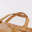 LOUIS VUITTON Monogram Vernis Houston Hand Bag Beige M91004 LV Auth 184197-8