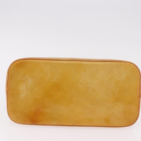 LOUIS VUITTON Monogram Vernis Houston Hand Bag Beige M91004 LV Auth 184197