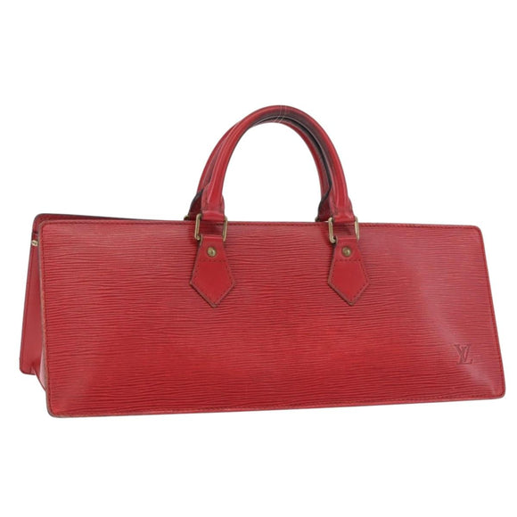 LOUIS VUITTON Epi Sac Triangle Hand Bag Red M52097 LV Auth 184201