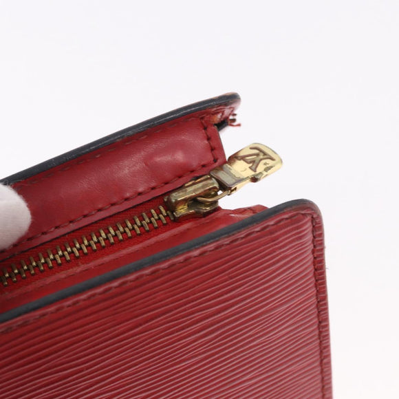 LOUIS VUITTON Epi Sac Triangle Hand Bag Red M52097 LV Auth 184201