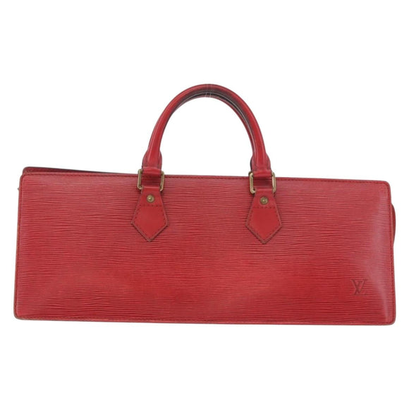LOUIS VUITTON Epi Sac Triangle Hand Bag Red M52097 LV Auth 184201