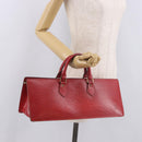 LOUIS VUITTON Epi Sac Triangle Hand Bag Red M52097 LV Auth 184201-21