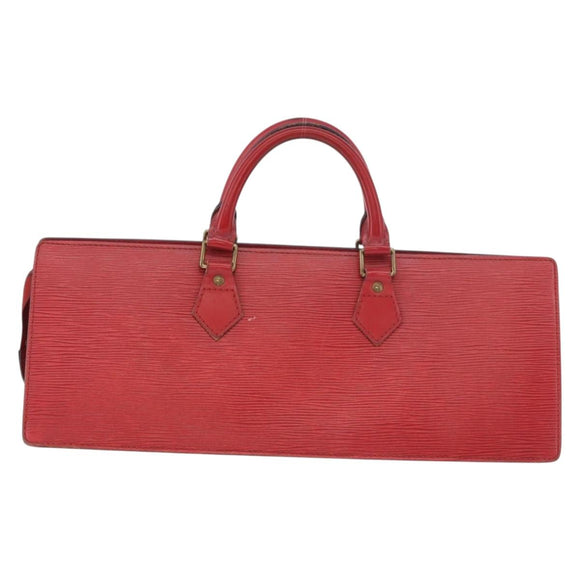 LOUIS VUITTON Epi Sac Triangle Hand Bag Red M52097 LV Auth 184201