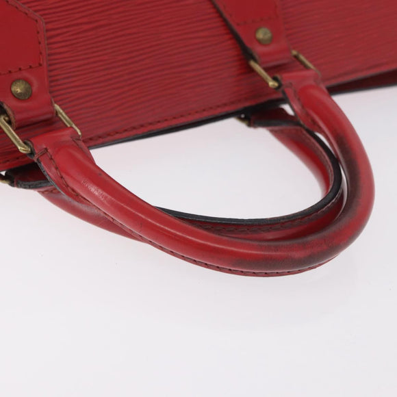 LOUIS VUITTON Epi Sac Triangle Hand Bag Red M52097 LV Auth 184201