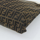 FENDI Zucca Canvas Hand Bag Black Brown Auth 184207A-15