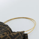 FENDI Zucca Canvas Hand Bag Black Brown Auth 184207A-7