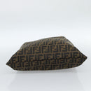 FENDI Zucca Canvas Hand Bag Black Brown Auth 184207A-5