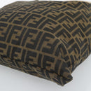 FENDI Zucca Canvas Hand Bag Black Brown Auth 184207A-8