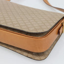 CELINE Macadam Canvas Umhängetasche PVC Beige Gold Auth 184209-16