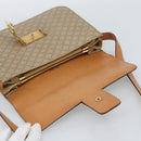CELINE Macadam Canvas Shoulder Bag PVC Beige Gold Auth 184209-9