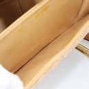 CELINE Macadam Canvas Shoulder Bag PVC Beige Gold Auth 184209-21