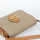 CELINE Macadam Canvas Umhängetasche PVC Beige Gold Auth 184209-6