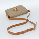 CELINE Macadam Canvas Umhängetasche PVC Beige Gold Auth 184209-7