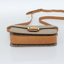 CELINE Macadam Canvas Shoulder Bag PVC Beige Gold Auth 184209-5