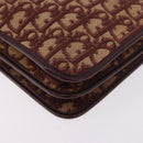 Christian Dior Trotter Canvas Shoulder Bag Red Gold Auth 184210-13