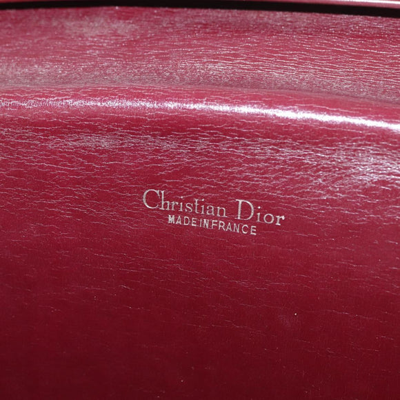 Christian Dior Trotter Canvas Shoulder Bag Red Gold Auth 184210