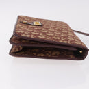 Christian Dior Trotter Canvas Shoulder Bag Red Gold Auth 184210-4