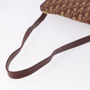 Christian Dior Trotter Canvas Shoulder Bag Red Gold Auth 184210-7