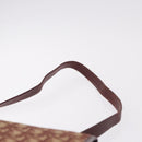 Christian Dior Trotter Canvas Shoulder Bag Red Gold Auth 184210-8