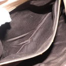 Miu Miu Tote Bag Leer Beige Goud Auth 184214A-21