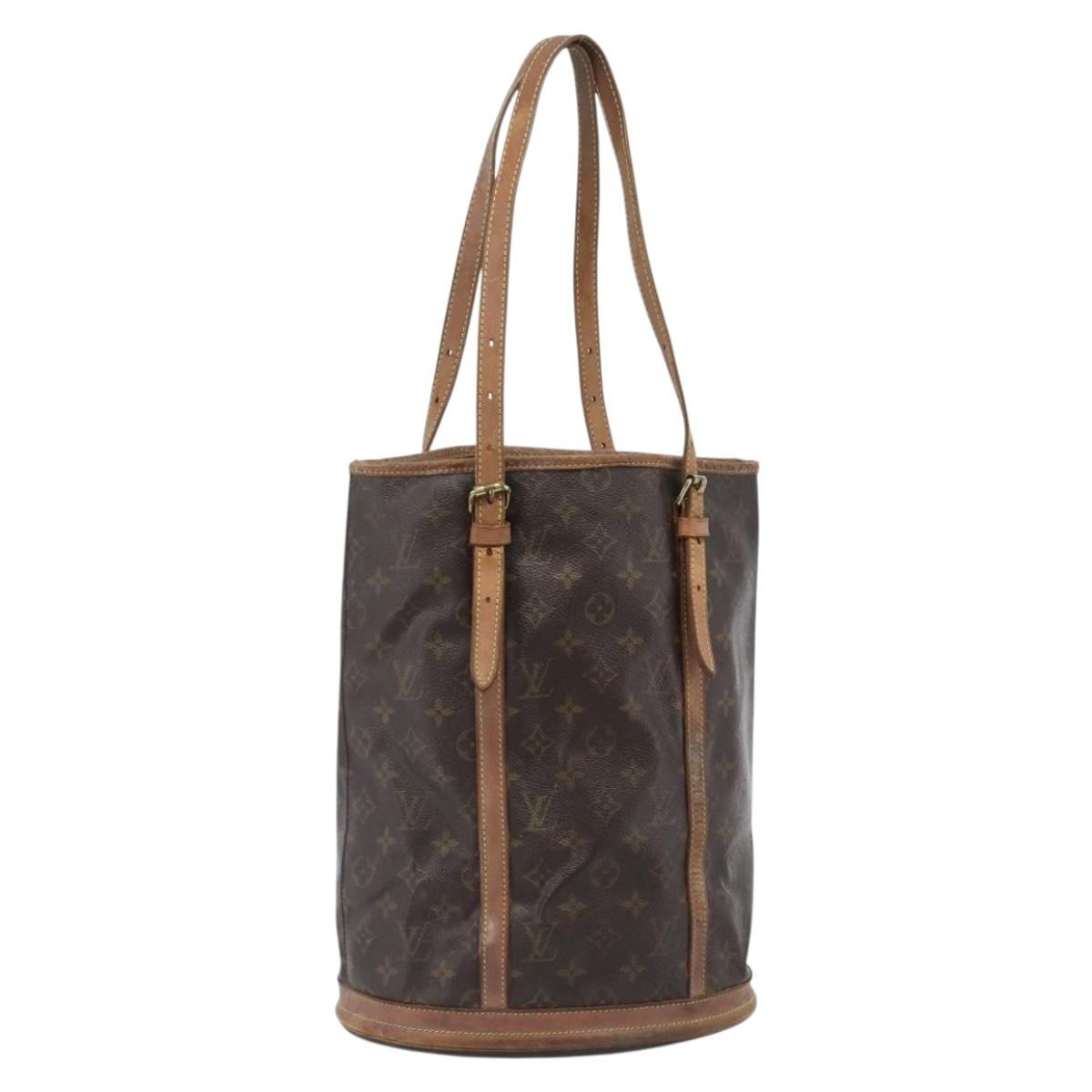 LOUIS VUITTON Monogram Bucket GM Shoulder Bag M42236 LV Auth 
