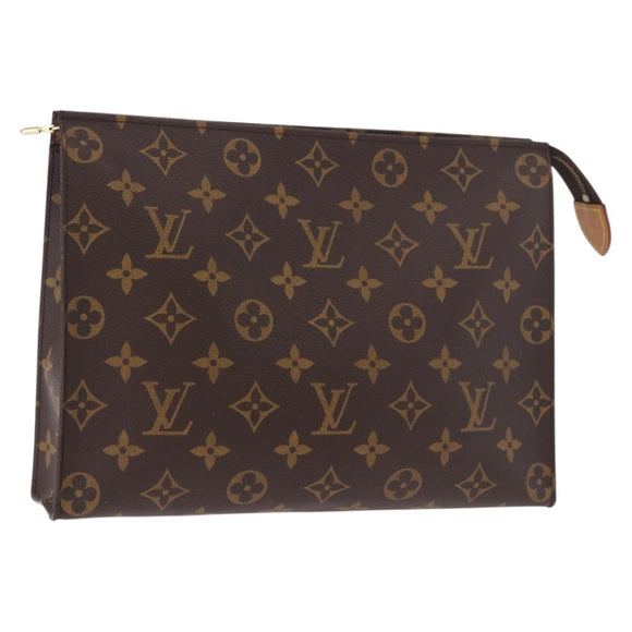 LOUIS VUITTON Monogram Poche Toilette 26 Pouch M47542 LV Auth 184219