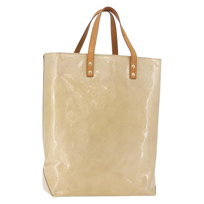 LOUIS VUITTON Monogram Vernis Reade MM Hand Bag Beige M91141 LV Auth 184220