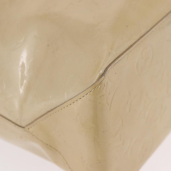 LOUIS VUITTON Monogram Vernis Reade MM Hand Bag Beige M91141 LV Auth 184220