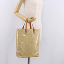 LOUIS VUITTON Monogram Vernis Reade MM Hand Bag Beige M91141 LV Auth 184220-22