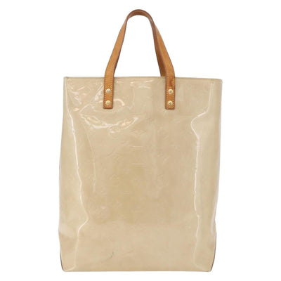 LOUIS VUITTON Monogram Vernis Reade MM Hand Bag Beige M91141 LV Auth 184220 - 0
