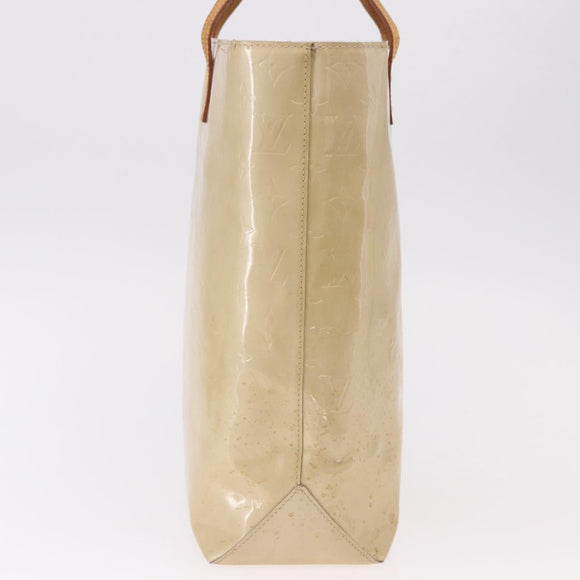 LOUIS VUITTON Monogram Vernis Reade MM Hand Bag Beige M91141 LV Auth 184220
